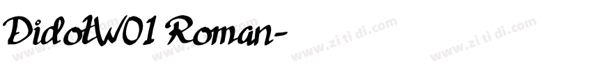 DidotW01 Roman字体转换